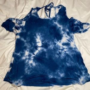 Tye Dye Cold Shoulder Top